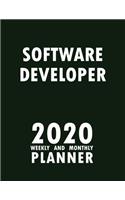 Software Developer 2020 Weekly and Monthly Planner: 2020 Planner Monthly Weekly inspirational quotes To do list to Jot Down Work Personal Office Stuffs Keep Tracking Things Motivations Notebook