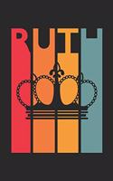 Ruth: Vintage Custom Personalized Lined Name Notebook, Diary, Journal - Retro Birthday, Christmas Gifts for Daughter, Niece, Sister, Mom, Mother: Medium C
