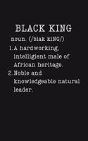 Black King: African American Gifts - Small Lined Writing Journal or Notebook (Card Alternative) (Definition, Humor)