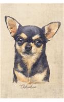 Chihuahua - Smooth Coat Dog Portrait Notebook: Blank Dot Grid Journal for Dog Lovers, Dog Mom, Dog Dad and Pet Owners - 6x9 - 5MM Dot Grid Pages(28 Watercolor Dog Journals)