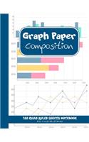 Graph Paper Composition Notebook! 100 Quad Ruled Sheets (Large, 8.5 x 11): Grey Grid Graph and Layout Paper Pad