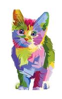 Cat Colorful Design Decoration Geometry Sketchbook: sketchbook: Cat Colorful Designs ( 7 x 9 ) inches 200 pages, Blank Unlined Paper for Sketching, Drawing, Whiting, Journaling & Doodling (Cat Colorfu