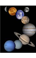 Solar System Montage Notebook: Lab Notebook for Science Students. Wide Ruled (Composition Size 7.44 X 9.69 70 Sheets/140 Pages)