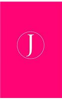J: Personalized Monogrammed Journal (Notebook/Diary) Gift for Friend Office Teacher Hot Pink
