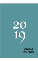 2019 Weekly Planner: Cadet Blue Planner