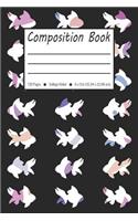 Composition Book: Goldfish Pattern Notebook with College Ruled Pages for Animal Lovers (Exercise Book, Journal)