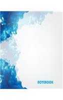 Notebook: Blue ink in water: Journal Dot-Grid, Grid, Lined, Blank No Lined: Book: Pocket Notebook Journal Diary, 120 pages, 8" x 10"