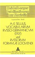 Vocabularium Russo-Germanicum Und Russorum Formulae Loquendi 1707
