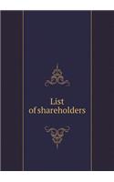 List of shareholders: (English)