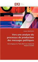 Vers une analyse du processus de production des messages politiques: (Omn.Univ.Europ.)