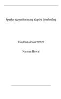 Speaker recognition using adaptive thresholding