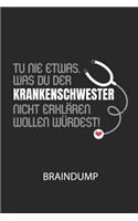 Tu nie etwas, was du der Krankenschwester nicht erklären wollen würdest! - Braindump: Arbeitsbuch, um Gedanken und Ideen niederzuschreiben - für einen freien Kopf und neue Inspiration!