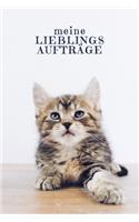 Meine Lieblingsaufträge: Erfassung von Kundenaufträgen, praktisch zum Ausfüllen - Motiv: Süße Katze