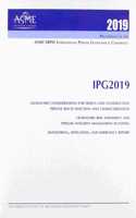 Printed Proceedings of the ASME-ARPEL 2019 International Pipeline Geotech Conference (IPG 2019)