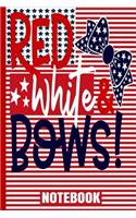 Red White & Bows Notebook