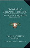 Flowers of Literature, for 1807