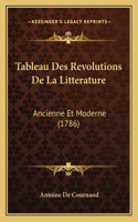 Tableau Des Revolutions De La Litterature