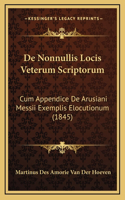 De Nonnullis Locis Veterum Scriptorum