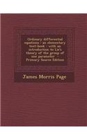 Ordinary Differential Equations