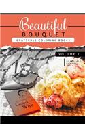 Beautiful Bouquet Grayscale Coloring Book Vol.2