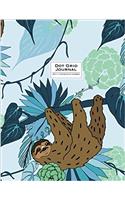 Dot Grid Journal Sloth Notebook: Blue and Brown (Cute Journal)