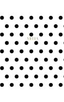 Notes - Black Polka Dot Daily Journal / Notebook: (8 x 10) Writing Journal, 100 Pages, Smooth Glossy Cover