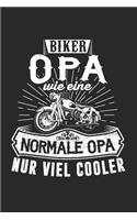 Biker Opa WIe Ein Normaler Opa Nur Viel Cooler: Motorrad & Opa Notizbuch 6'x9' Punktiert Geschenk für Bike & Fahrer