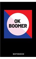 OK Boomer Notebook - Lined Notebook 6 x 9 inches (15.24 x 22.86 cm) Color block - 120 pages