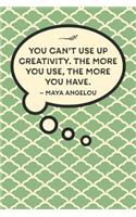 You can't use up creativity. The more you use, the more you have.-Maya Angelou