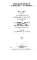 Legal perspectives on congressional notification