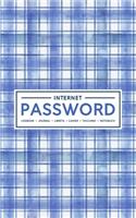 Internet Password Logbook - Journal - Libreta - Cahier - Taccuino - Notizbuch: 100 Page Password Book to Track & Organize Your Computer Logins, Internet Addresses & Usernames: Modern Gingham Stripe in Navy Blue 211-7