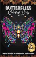 Butterflies Coloring Book: A Coloring Book for Adults and Kids with Fantastic Drawings of Butterflies