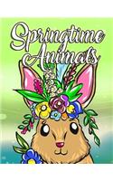Adorable Springtime Animals for Adults Coloring Book