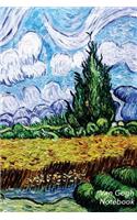 Van Gogh Notebook: Wheat Field with Cypresses Journal - 100-Page Lined Art Notebook - 6 X 9 Journal Notebook (Art Masterpieces)