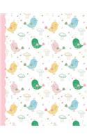 Dual Notebook Graph And Lined Pages - Birds