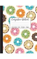 Composition Notebook College Ruled: Donut Composition Notebook, Large Doughnut Notebook, School Notebooks, Donut Gifts, Donut Notebook, Cute Composition Notebooks For Girls, College No