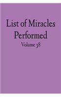 List of Miracles Performed