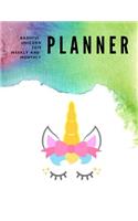 Bashful Unicorn 2019 Weekly and Monthly Planner