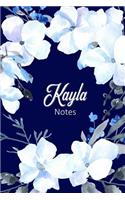 Kayla Notes: Personalized Journal with Name with Feminine Interior