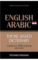 Theme-based dictionary British English-Egyptian Arabic - 7000 words