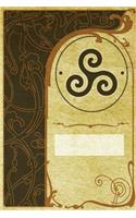 Monogram Triskele (Neopaganism) Notebook: Blank Journal Diary Log