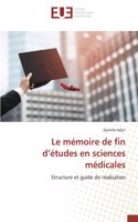 mémoire de fin d'études en sciences médicales