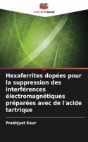 Hexaferrites dopées pour la suppression des interférences électromagnétiques préparées avec de l'acide tartrique