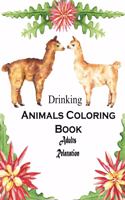 Drinking Animals Coloring Book Adults Relaxation