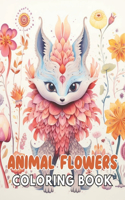 Animal Flowers Coloring Book