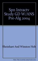 Spn Intractv Study GD W/ANS Pre-Alg 2004