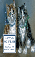 Tin Box of 20 Gift Cards and Envelopes: Painting of Cats