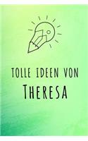 Tolle Ideen von Theresa: Unliniertes Notizbuch mit Rahmen für deinen Vornamen