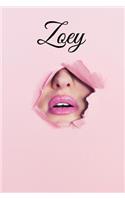Zoey: Personalized Name Journal for Women, Zoey Girl Names (Custom Journal Writing Notebook, Personalized Gift, Journaling) 6x9