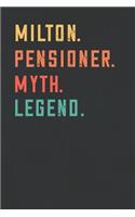 Milton. Pensioner. Myth. Legend.